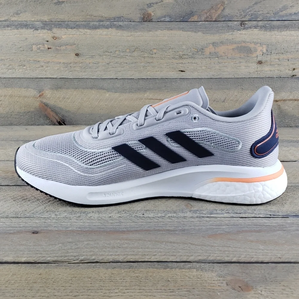 adidas Supernova Boost Bounce Men's Running Training Shoes Grey/Navy